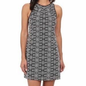 Rebecca Minkoff Embroidered Eyelet Sheath Mini Dress Black and White